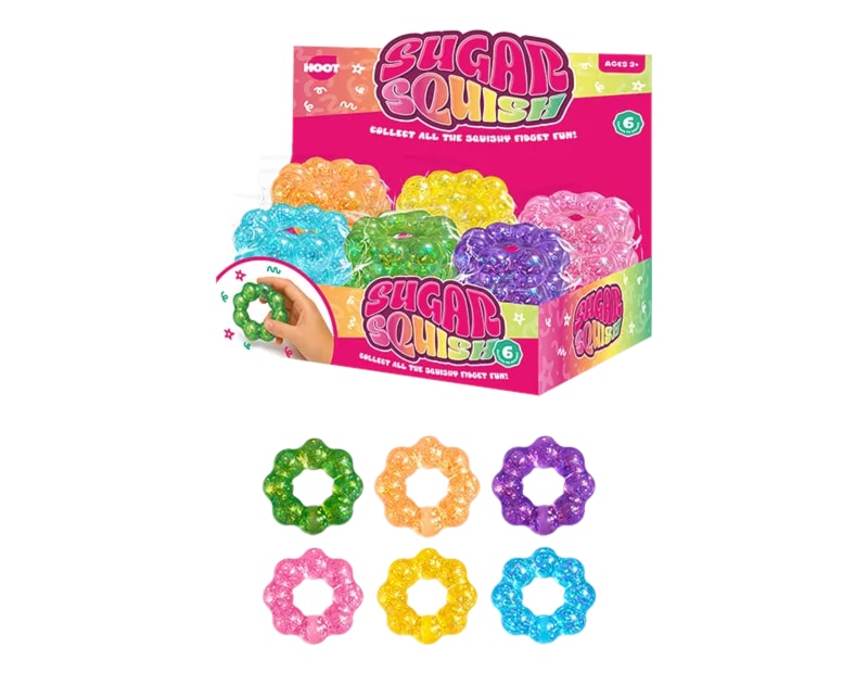 Wholesale Glitter Bracelet Sugar Filled Squishy CDU Wholesale Glitter Bracelet Sugar Filled Squishy CDU