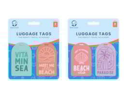 Wholesale Trend PU Leather Luggage Tags 2pk