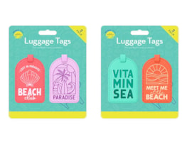 Wholesale Trend PU Leather Luggage Tags 2pk
