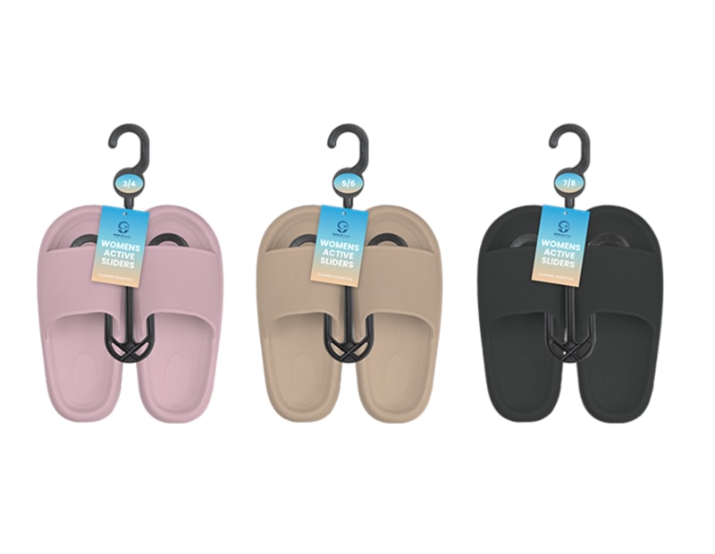 Wholesale Womens Active Sliders - Assorted Sizes Wholesale Womens Active Sliders - Assorted Sizes