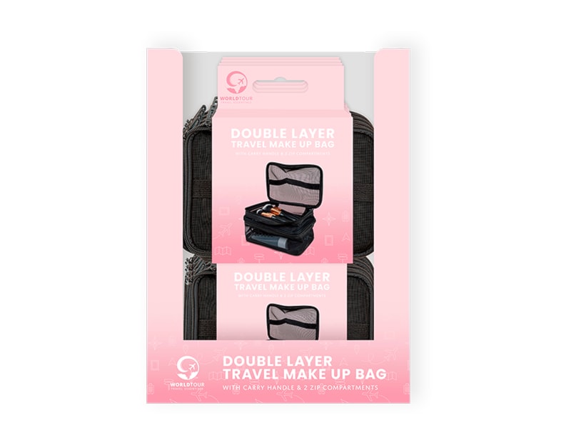 Wholesale Double Layer Travel Make Up Bag CDU Wholesale Double Layer Travel Make Up Bag CDU