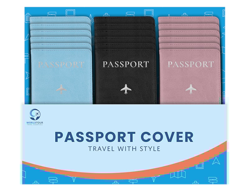 Wholesale Foil PU Leather Passport Cover CDU Wholesale Foil PU Leather Passport Cover CDU