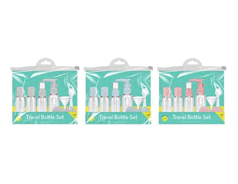 Wholesale Travel Bottle Set 8pk Wholesale Travel Bottle Set 8pk