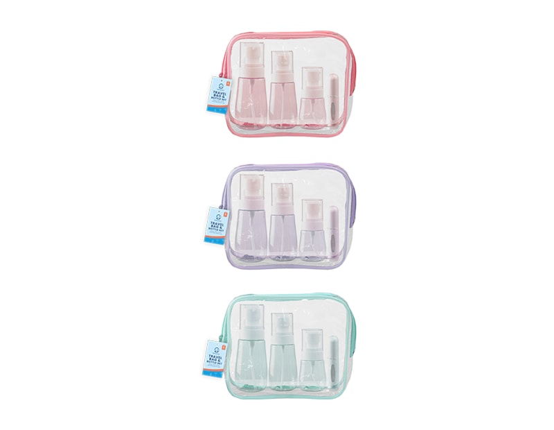 Wholesale Travel Bag and Bottle Set 5pc Wholesale Travel Bag and Bottle Set 5pc