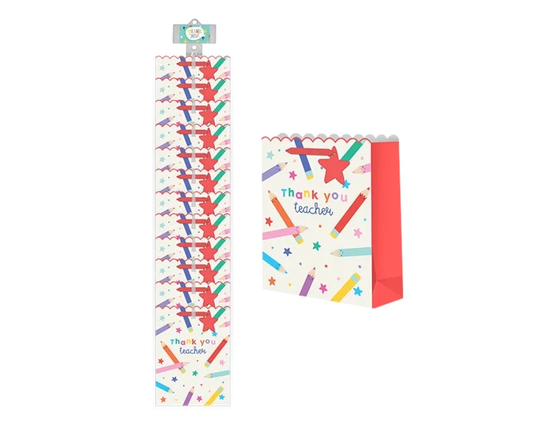 Wholesale Thank You Teacher Medium Gift Bag Clip Strip Wholesale Thank You Teacher Medium Gift Bag Clip Strip