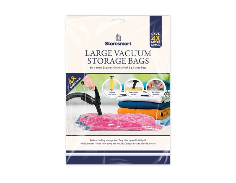 Wholesale Vacuum Storage Bags 4pk 80cm X 60cm Wholesale Vacuum Storage Bags 4pk 80cm X 60cm