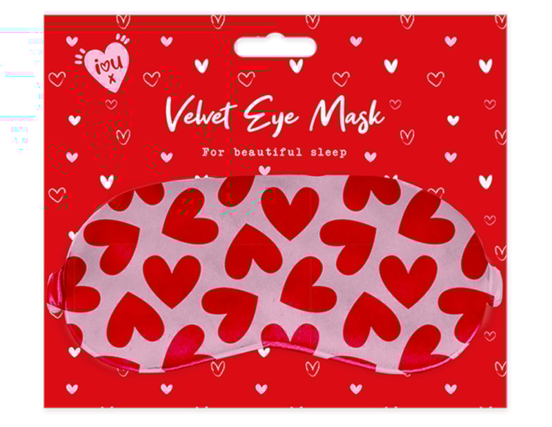 Wholesale Valentine's Velvet Eye Mask Wholesale Valentine's Velvet Eye Mask