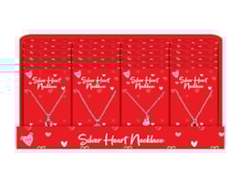 Wholesale Valentine's Day Silver Heart Necklaces CDU