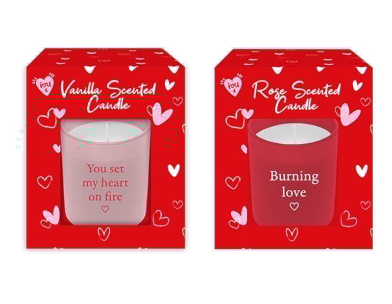 Wholesale Valentine's Day Vanilla & Rose Scented Candles Wholesale Valentine's Day Vanilla & Rose Scented Candles