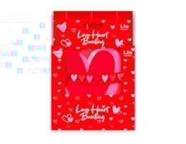 Wholesale Valentine's Love Heart Bunting 1.5m CDU Wholesale Valentine's Love Heart Bunting 1.5m CDU