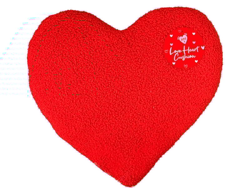 Wholesale Love Heart Boucle Cushion 33cm x 37.5cm Wholesale Love Heart Boucle Cushion 33cm x 37.5cm