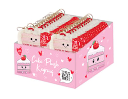 Wholesale Valentines Cake Plush Keyring 10cm CDU Wholesale Valentines Cake Plush Keyring 10cm CDU