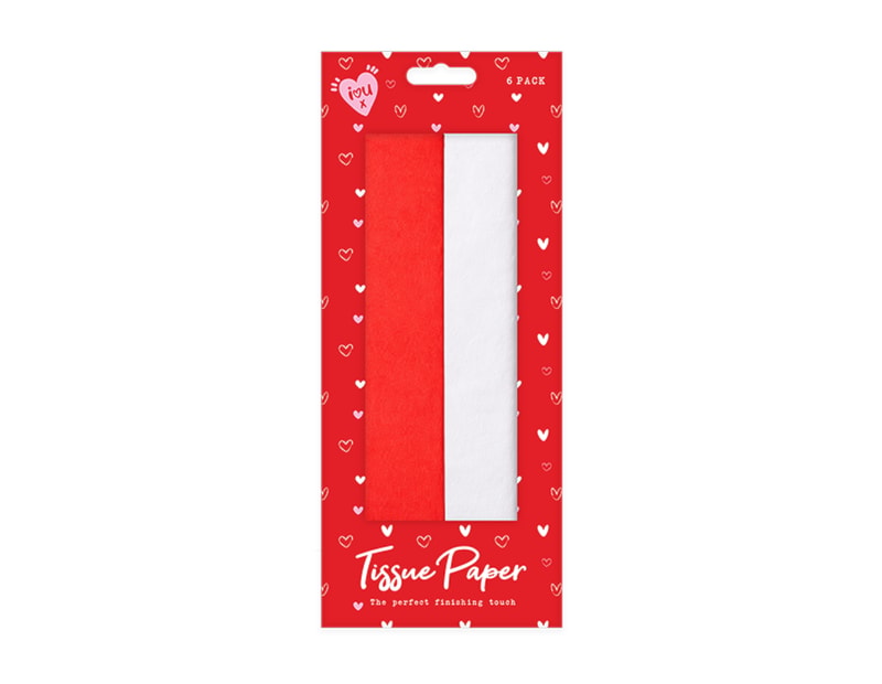 Wholesale Valentine's Day Dual Colour Tissue Paper 6pk Wholesale Valentine's Day Dual Colour Tissue Paper 6pk