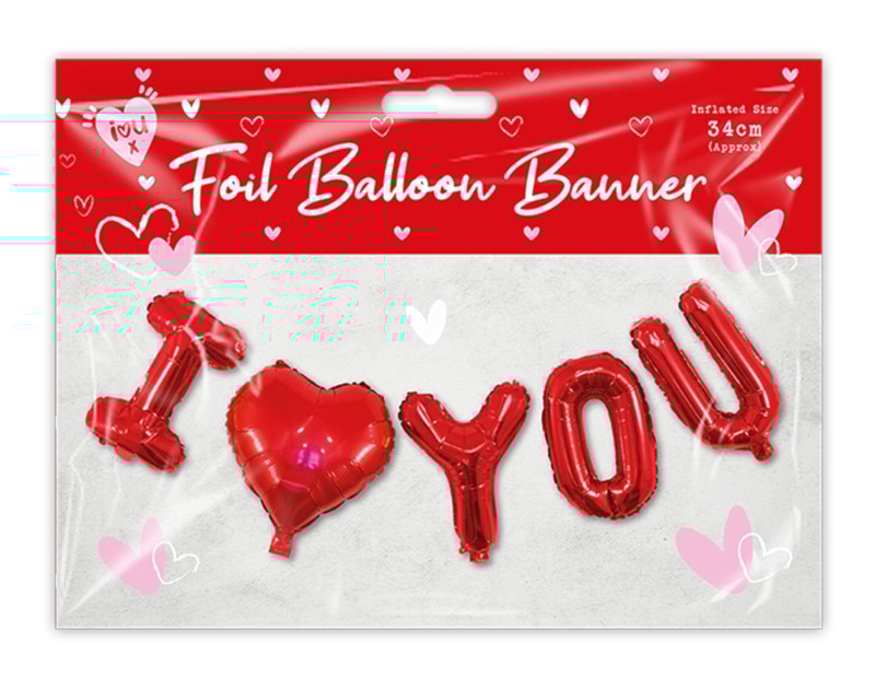 Wholesale I Love You Foil Balloon Banner Wholesale I Love You Foil Balloon Banner