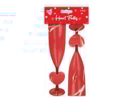 Wholesale Valentines plastic Heart Flutes 2pk Wholesale Valentines plastic Heart Flutes 2pk