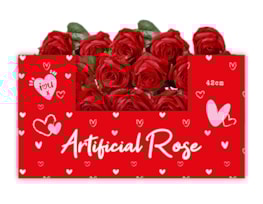 Wholesale Valentines Artificial Rose 42cm in CDU Wholesale Valentines Artificial Rose 42cm in CDU