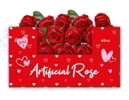 Wholesale Valentines Artificial Rose 42cm in CDU