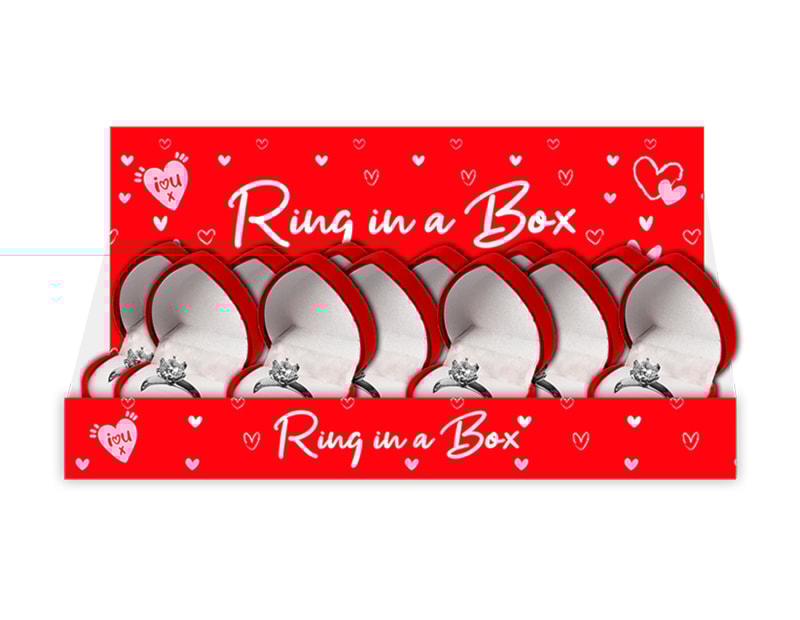 Wholesale Valentines Ring in Box CDU Wholesale Valentines Ring in Box CDU