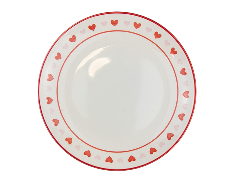 Wholesale Valentine's Heart Printed plate 26cm| Gem imports Ltd Wholesale Valentine's Heart Printed plate 26cm| Gem imports Ltd