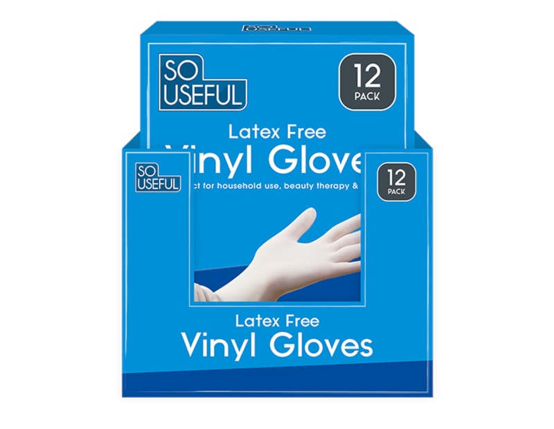 Wholesale Vinyl Gloves 12pk CDU Wholesale Vinyl Gloves 12pk CDU