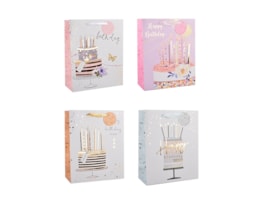 Wholesale Womens Foiled Birthday Cake Large Gift Bag 30x42x12cm Wholesale Womens Foiled Birthday Cake Large Gift Bag 30x42x12cm