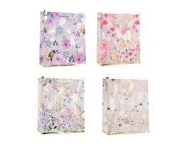 Wholesale Womens Foiled Floral Medium Gift Bag 26x32x12cm Wholesale Womens Foiled Floral Medium Gift Bag 26x32x12cm