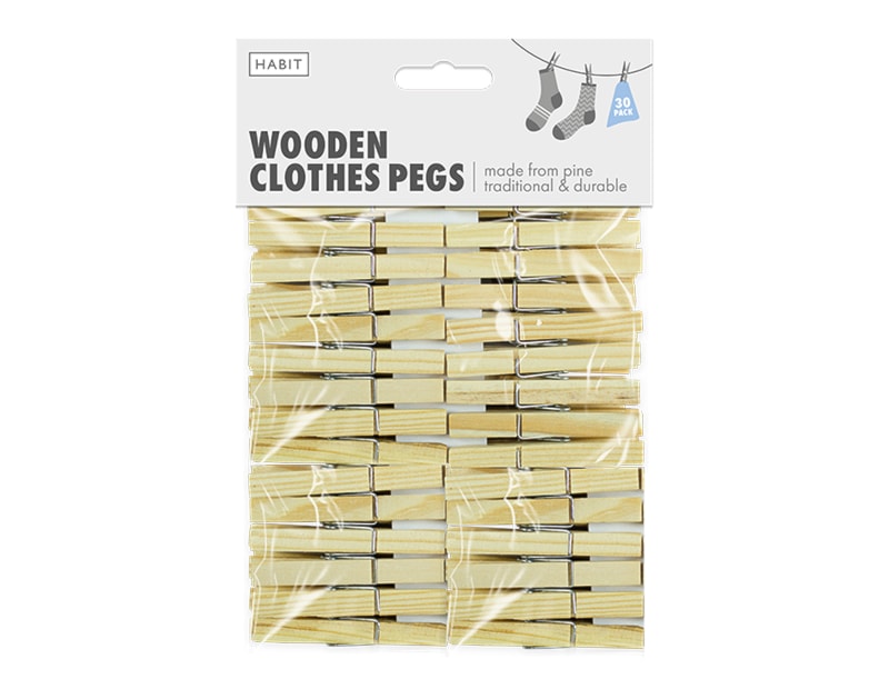 Wooden Clothes Pegs 30pk Wooden Clothes Pegs 30pk