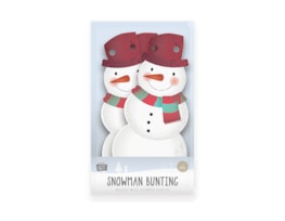 Wholesale Wooden Snowman Bunting | Bulk Buy Christmas Partyware Wholesale Wooden Snowman Bunting