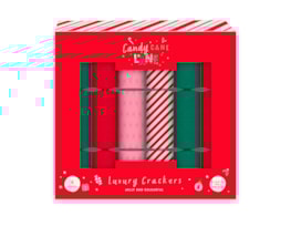 Wholesale Candy Cane Glittered Luxury Crackers 14" 6pk Wholesale Candy Cane Glittered Luxury Crackers 14" 6pk