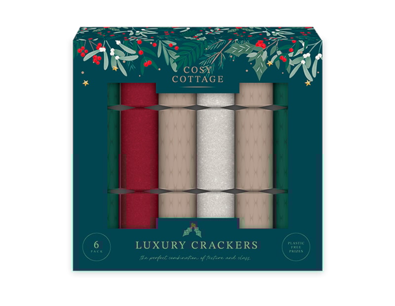 Wholesale Traditional Glittered Luxury Crackers 14" 6pk Wholesale Traditional Glittered Luxury Crackers 14" 6pk