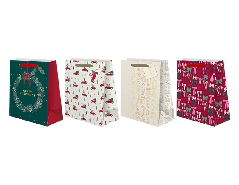 Wholesale Christmas Traditional Luxury Medium Gift Bag Wholesale Christmas Traditional Luxury Medium Gift Bag