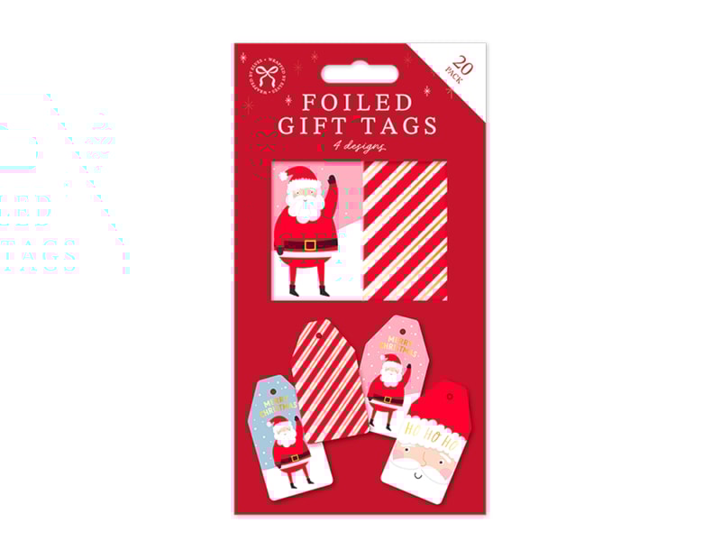 Wholesale Candy Lane Christmas Foiled Gift Tags 20pk Wholesale Candy Lane Christmas Foiled Gift Tags 20pk