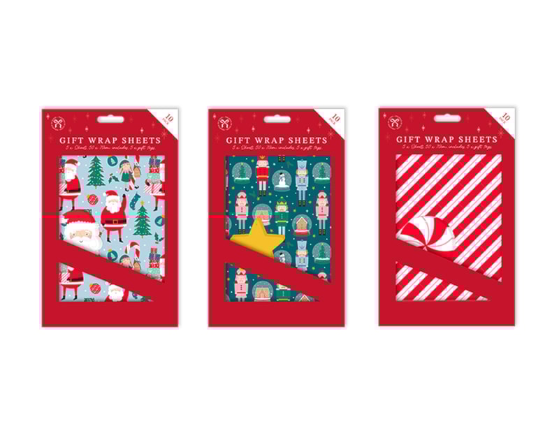 Wholesale Christmas Gift Wrap & Tags 5pk Wholesale Christmas Gift Wrap & Tags 5pk