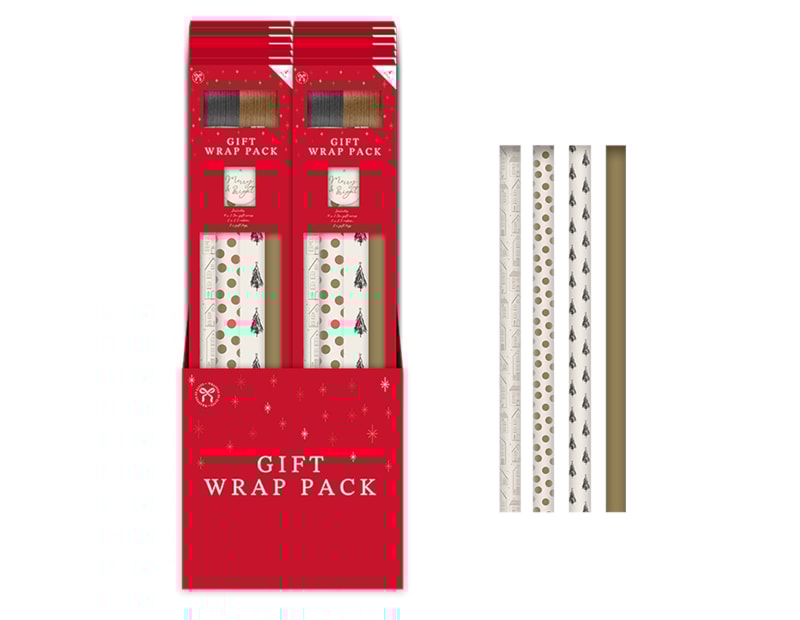 Wholesale Nordic Nature Gift Wrap Set 4pk CDU Wholesale Nordic Nature Gift Wrap Set 4pk CDU