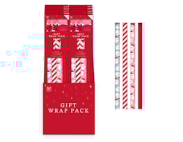 Wholesale Candy Cane Lane Gift Wrap Set 4pk CDU Wholesale Candy Cane Lane Gift Wrap Set 4pk CDU