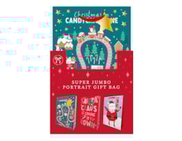 Wholesale Super Jumbo Christmas Portrait Gift Bag CDU Wholesale Super Jumbo Christmas Portrait Gift Bag CDU