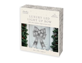 Wholesale Silver Luxury LED Light Up Christmas Bow Wholesale Silver Luxury LED Light Up Christmas Bow