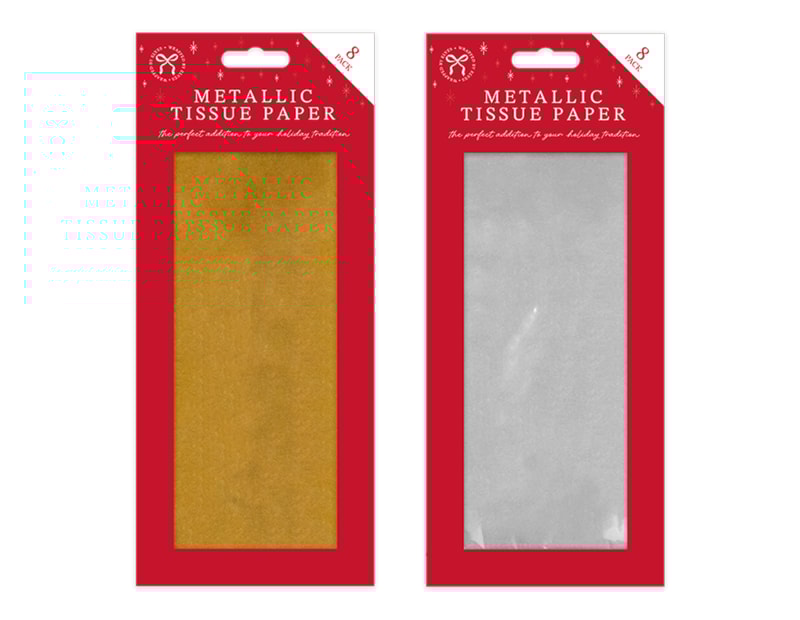 Wholesale Metallic Tissue Paper 8pk