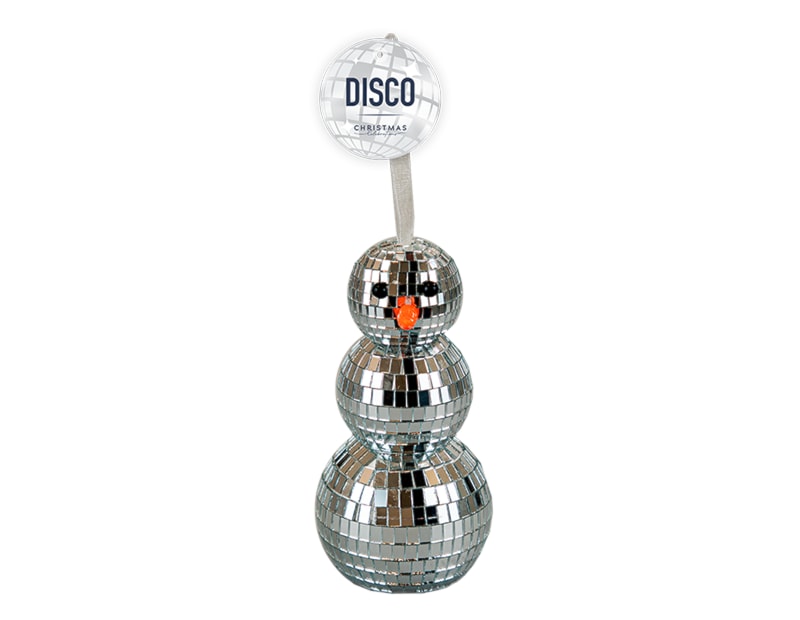 Wholesale Hanging Disco Snowman 13cm Wholesale Hanging Disco Snowman 13cm