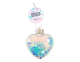 Wholesale Hanging Iridescent Disco Heart 11cm Wholesale Hanging Iridescent Disco Heart 11cm