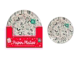 Wholesale Christmas Printed Paper Plates 20pk CDU Wholesale Christmas Printed Paper Plates 20pk CDU