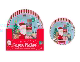Wholesale Christmas Kids Printed Paper Plates 10pk CDU