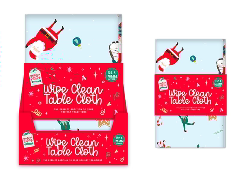 Wholesale Christmas Kids Printed Wipe Clean Tablecloth 132 x 178cm CDU Wholesale Christmas Kids Printed Wipe Clean Tablecloth 132 x 178cm CDU