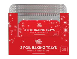 Wholesale Foil Baking Trays 32.5cm x 23cm x 3cm 3pk CDU Wholesale Foil Baking Trays 32.5cm x 23cm x 3cm 3pk CDU