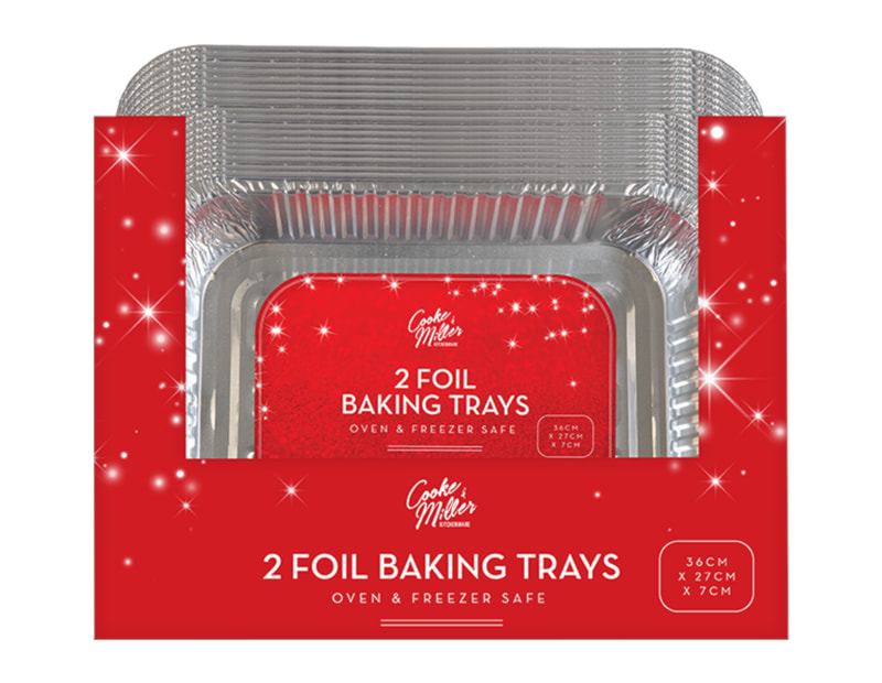 Wholesale Foil Baking Trays 36cm x 27cm x 7cm 2pk CDU Wholesale Foil Baking Trays 36cm x 27cm x 7cm 2pk CDU