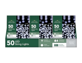 Wholesale 50 Battery Operated Bright White String Lights 5.9m CDU