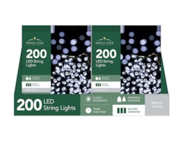 Wholesale 200 Battery Operated Bright White String Lights 20.9m CDU