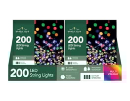 Wholesale 200 Battery Operated Multi-Coloured String Lights 20.9m CDU
