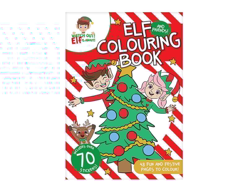 Wholesale Elf Colouring Book & Sticker Sheet 48 Pages Wholesale Elf Colouring Book & Sticker Sheet 48 Pages