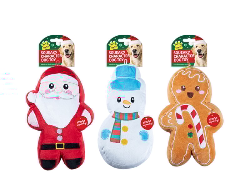 Wholesale Christmas Plush Characters Squeaky Dog Toy Wholesale Christmas Plush Characters Squeaky Dog Toy